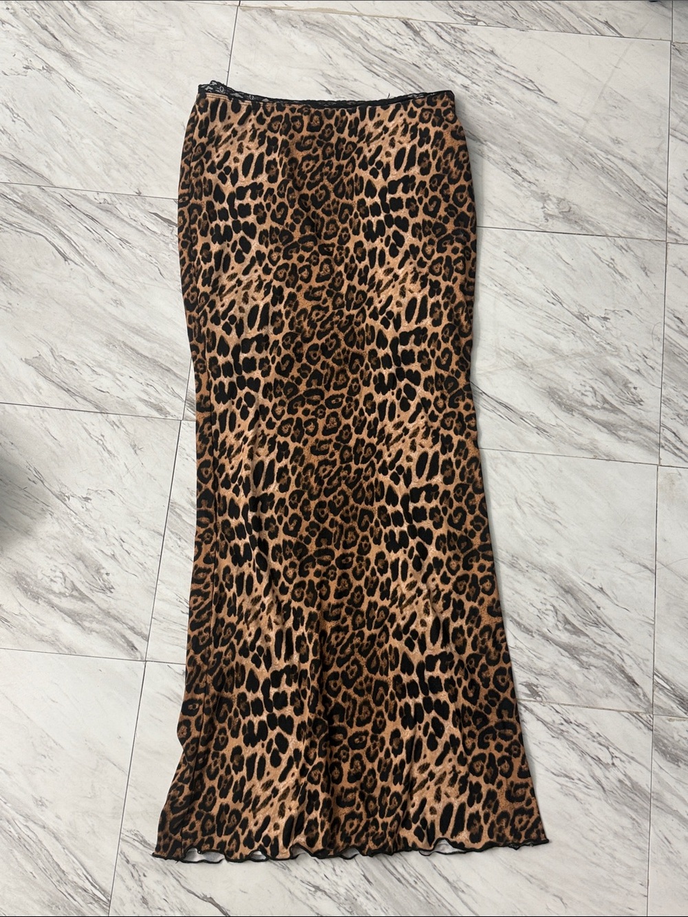 Fashion Nova Leopard Print Maxi Skirt - Brown & Black